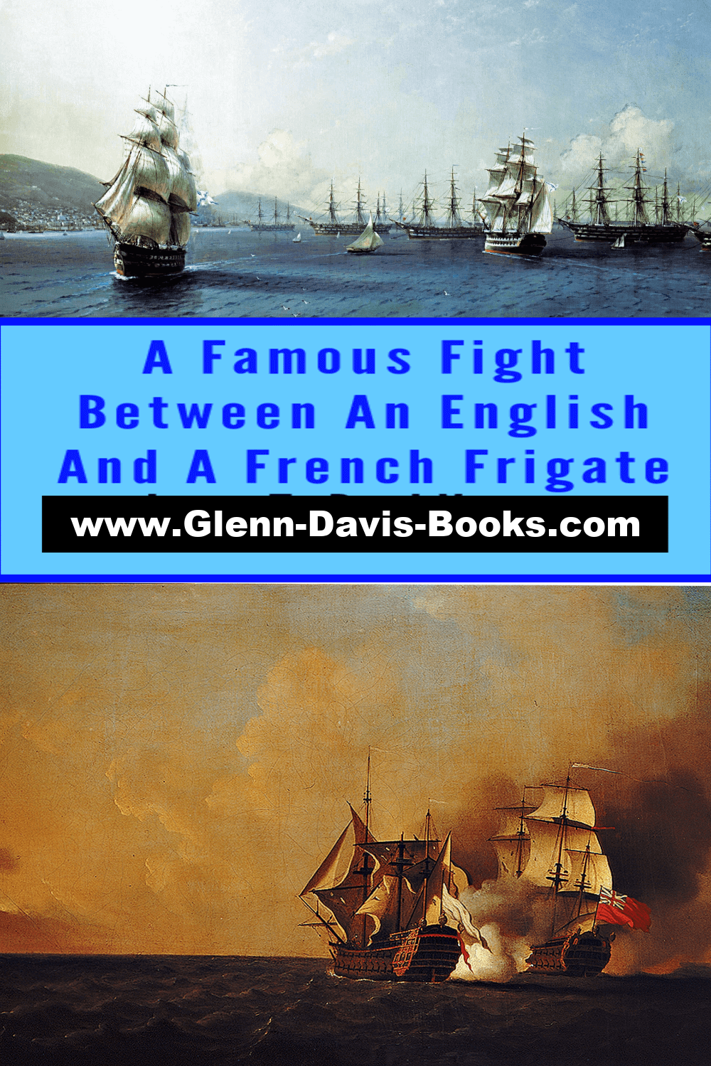 Old warships in battle.