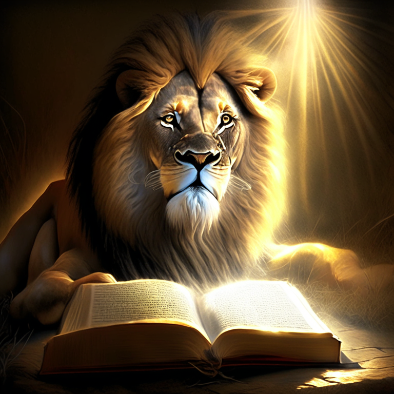 Artwork from recraft. Bible light lion